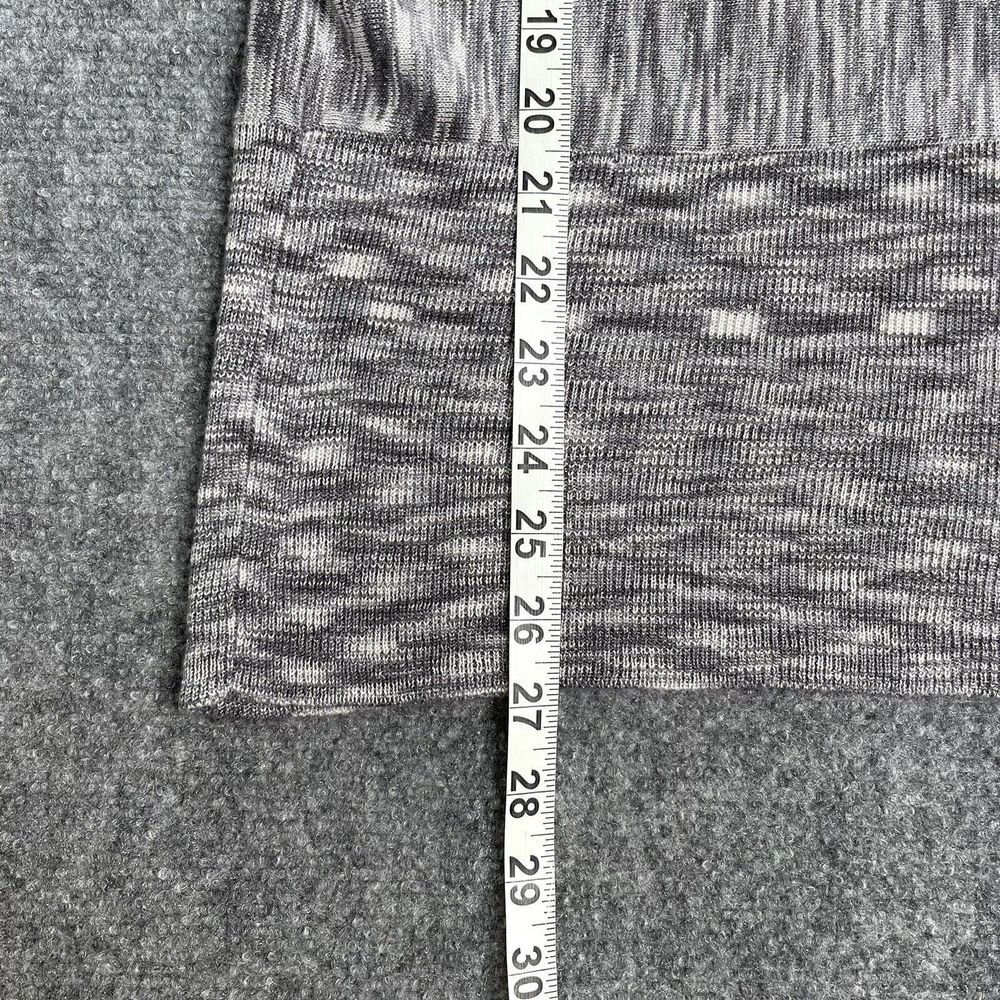 Chicos Sweater Size 2 Large Gray 3/4 Dolman Sleeve Metallic Thread Accent - Picture 5 of 5